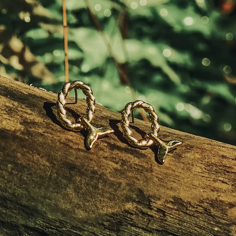 麻花捲14K金魚尾耳環 TWISTED TAIL