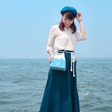自家製富士山甚吉袋 - 淺藍色 S Size  【 情人節 生日 】