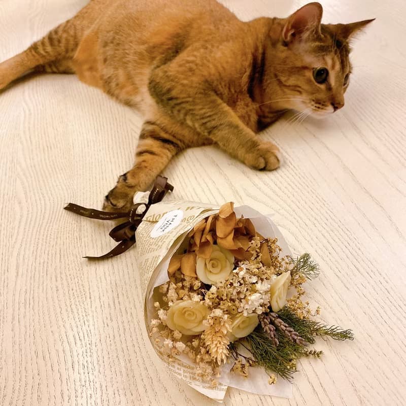 白玫瑰花皂‧香草乾燥花束禮盒 - 接單生產 精油擴香