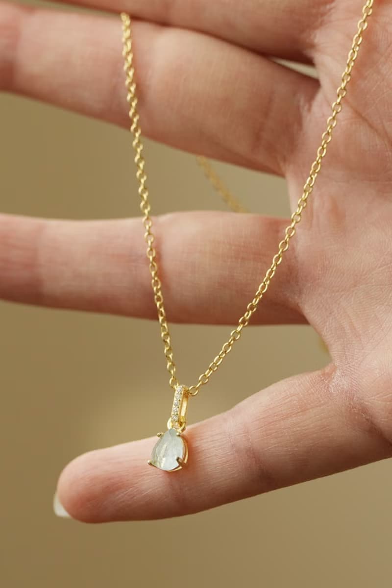 三月誕生石 海藍寶項鍊