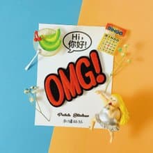 刺繡貼紙-OMG