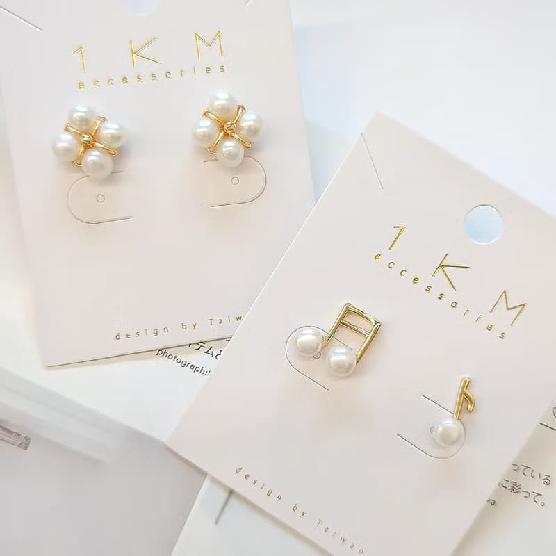 1KM 甜蜜旋律•音符珍珠耳環