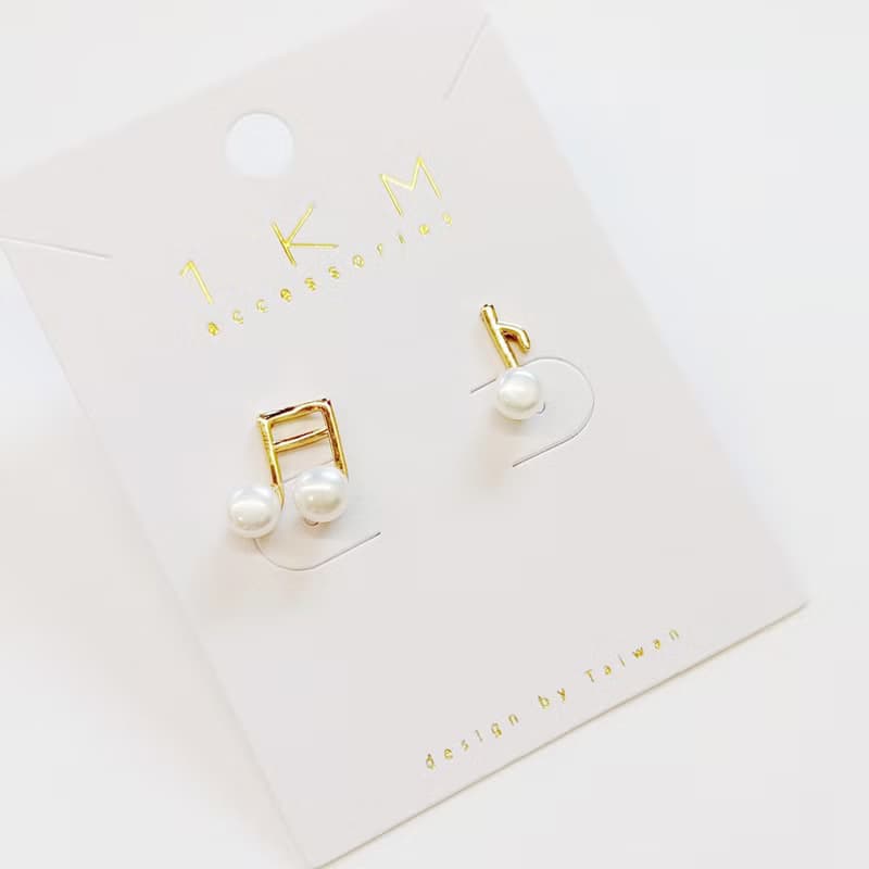 1KM 甜蜜旋律•音符珍珠耳環
