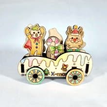 雪地跑車 DIY 聖誕節 禮物 手作 木