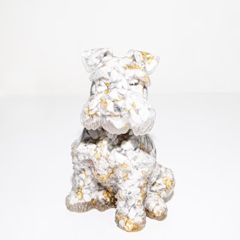 水晶 雪納瑞 XL號 | 天然石擺飾 |新年禮物 新年裝飾|寵物 狗狗