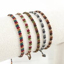 Three Colors Simple Macrame Knot Bracelet