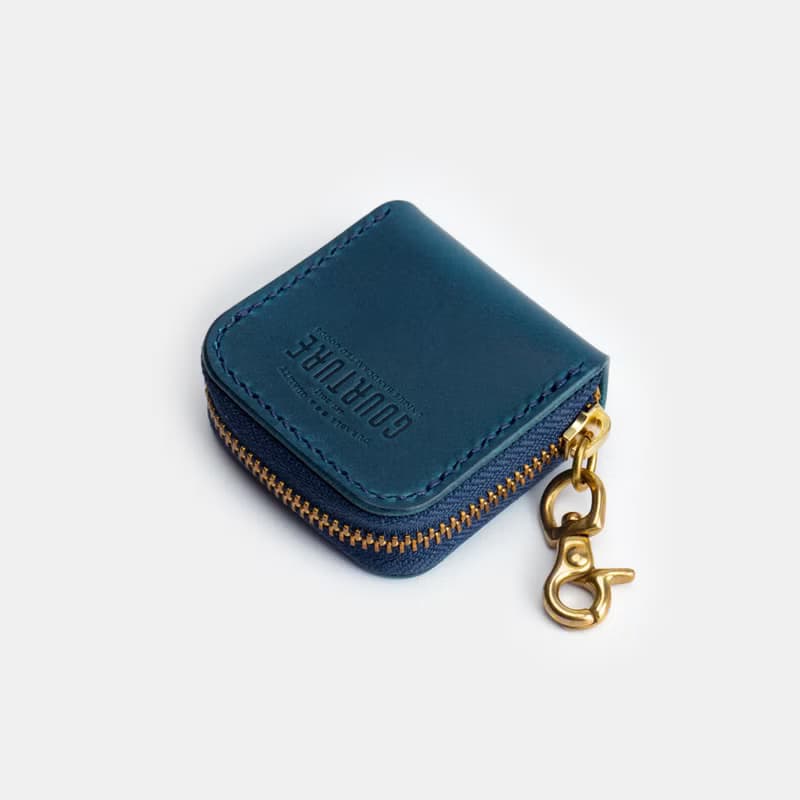 GOURTURE - MINI 方形拉鍊零錢包 / 迷你方包【丹品藍】