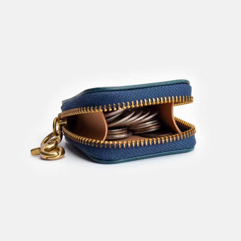 GOURTURE - MINI 方形拉鍊零錢包 / 迷你方包【丹品藍】