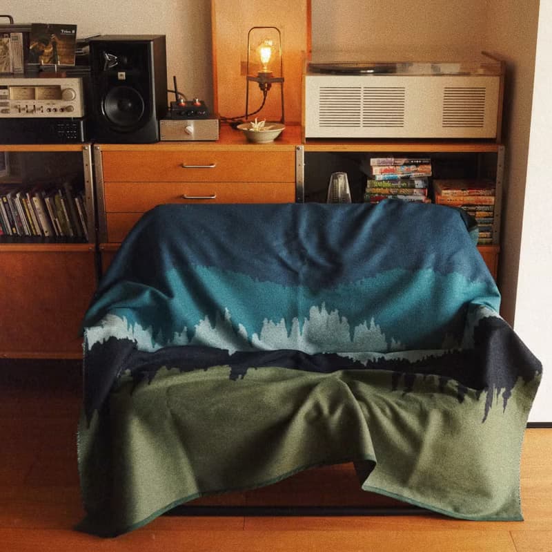 山川湖海 秋冬保暖蓋毯圍巾披肩 義大利進口雙層軟羊毛料