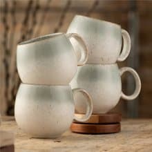 愛爾蘭Belleek Living 海霧窯變釉 胖胖馬克杯4入組 入厝禮