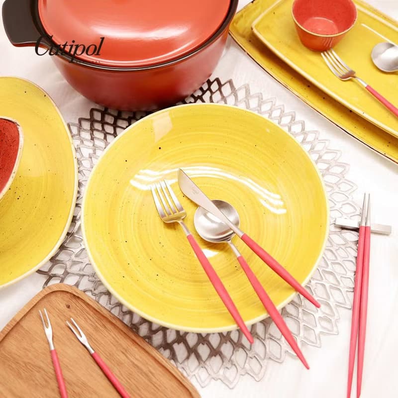 葡萄牙Cutipol GOA系列紅柄22.3cm筷組