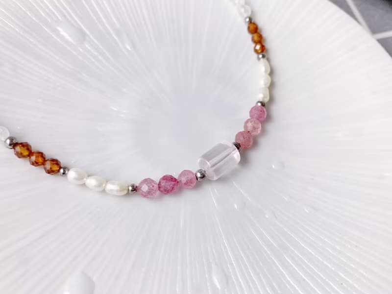 MH純銀天然石系列_親愛的花束_粉晶