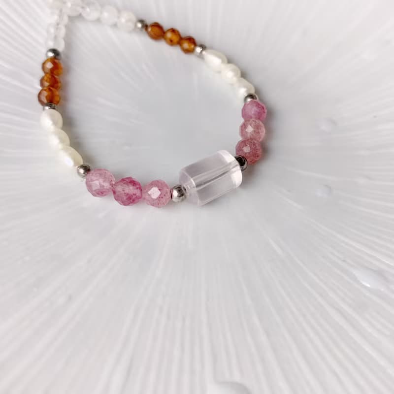 MH純銀天然石系列_親愛的花束_粉晶