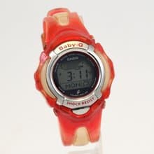 送料無料 Casio カシオ Baby-G 女性用 ソーラー腕時計 Tough Solar BGX-220 Red Digital Watch 古董錶 手錶