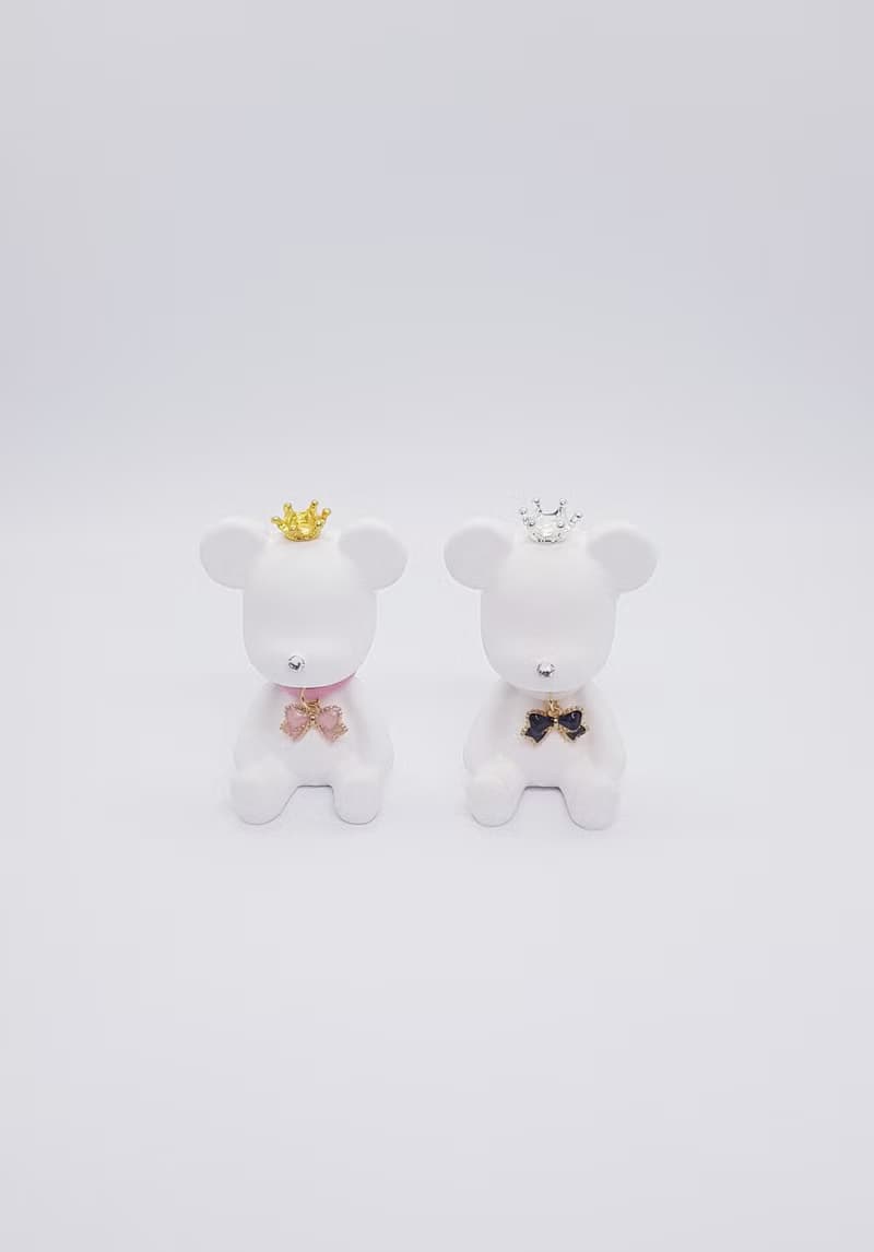 LOVE字母-皇冠蝴蝶結墜飾鼻鑽小熊擴香石-生日禮-婚禮小物