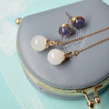 誕生石款兩用耳環 (耳針) - 母乳飾品