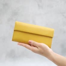 ミニマム長財布【3色】お札ピッタリサイズ　傷や水に強いヴィーガンレザー製　受注生産