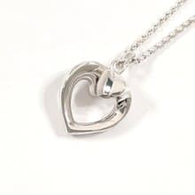 【日本直送 中古美品】ジョージジェンセン Georg Jensen ネックレス ペンダント 2002 ハート シルバー925 新品仕上げ済み アクセサリー