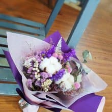 粉紫調實用乾燥花束 自用佈置空間或送禮心意皆適宜