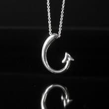 Love Hook for W | 愛心惡魔尾巴情侶純銀手工對墜項鍊/墜鍊.女款