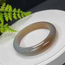 精品 漸變糖灰瑪瑙手鐲 53MM 冰潤起光玉髓手環 招財進寶吉祥福氣