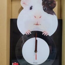 Loveit 角面設計  生活掛鐘現貨  ( 單邊 巧克力 天竺鼠 )