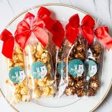 聖誕節禮贈品-熊送禮Xmas輕巧包爆米花-焦糖/巧克力2口味可選