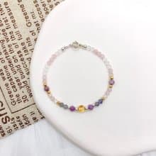 【愛的魔法】紫雲母 菫青 粉晶 白水晶 黃水晶 水晶手鍊 手鍊