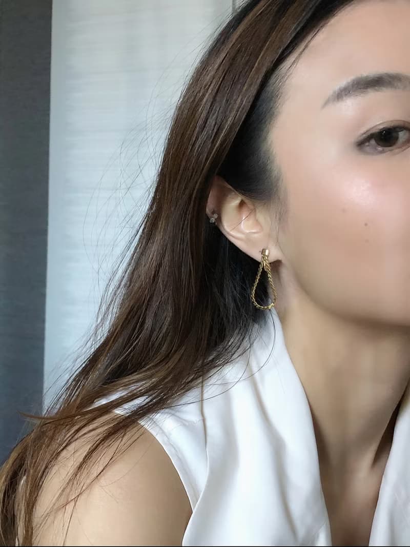 Vintage Monet Teardrop Snake Chain Statement Earrings