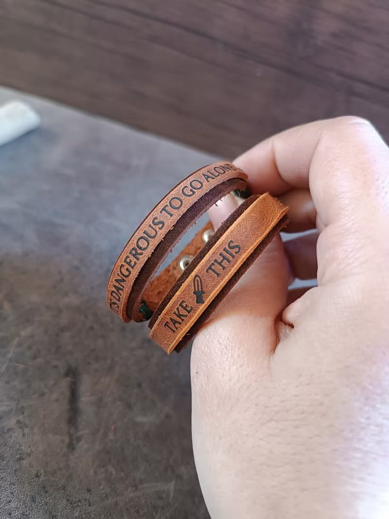It's Dangerous To Go Alone - Adventure Duo Leather Bracelets Set, Gamers Couple