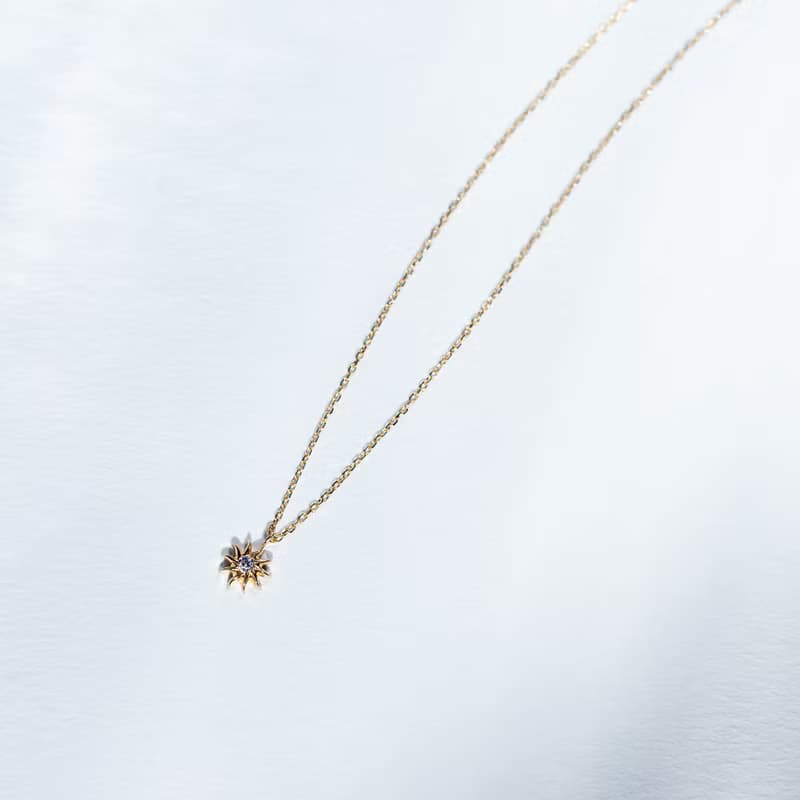 TOPK18YG/PG×Diamond 0.02ct  -Necklace-  Allison