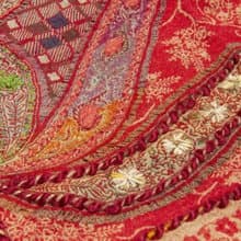 喀什米爾Cashmere/水煮羊毛披肩/針織圍巾/刺繡圍巾/羊絨披巾-花
