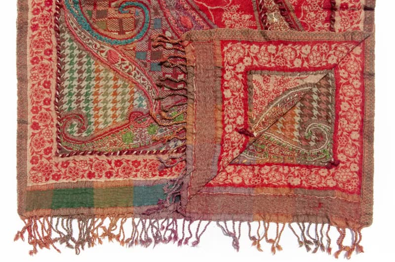 喀什米爾Cashmere/水煮羊毛披肩/針織圍巾/刺繡圍巾/羊絨披巾-花