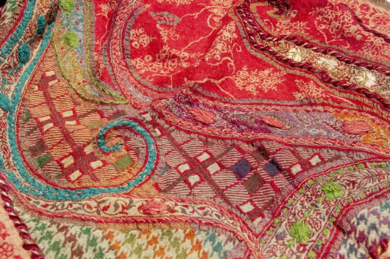 喀什米爾Cashmere/水煮羊毛披肩/針織圍巾/刺繡圍巾/羊絨披巾-花