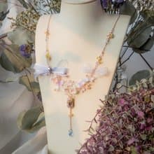 仙子後花園花束925純銀鍍玫瑰金項鍊