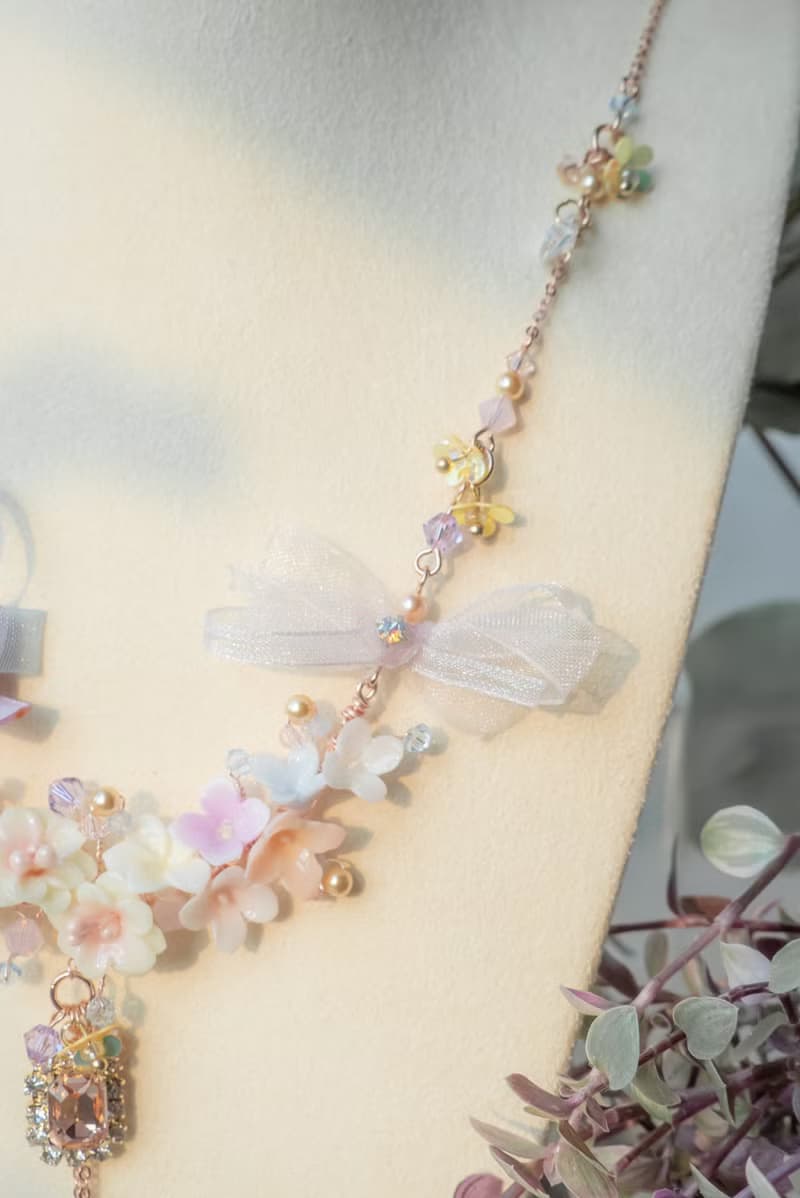 仙子後花園花束925純銀鍍玫瑰金項鍊