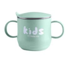 Ti-living 純鈦抗菌兒童-學習雙手柄杯 250ml-綠
