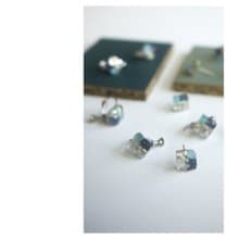 復古小花磚 | 樹脂耳飾 | 夾式/穿式 | clip-on/pierced