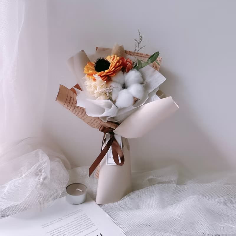 畢業小花束  向日葵花束 擴香花