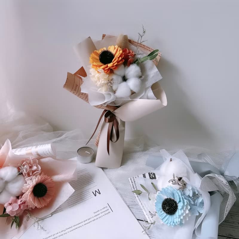 畢業小花束  向日葵花束 擴香花