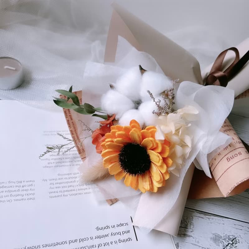 畢業小花束  向日葵花束 擴香花