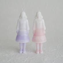驗光女孩 手作香氛蠟燭 獨特混合花香 漸變冰紋女孩