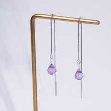 紫水晶925純銀耳環