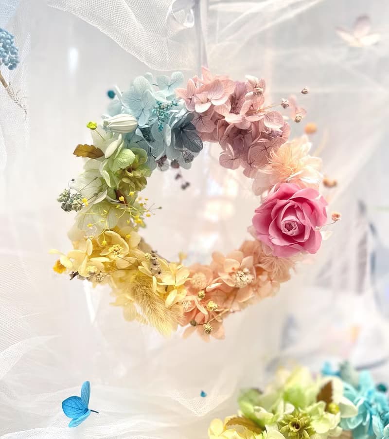 永生花花圈 永生花花圈  不凋花 永生花 乾燥花 禮物