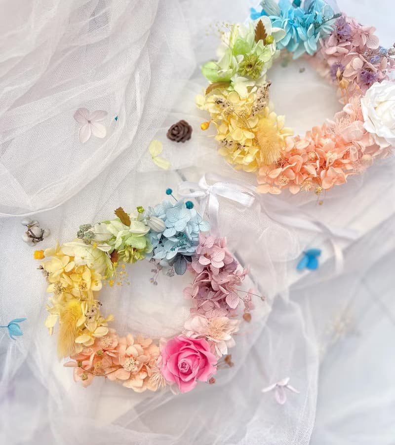永生花花圈 永生花花圈  不凋花 永生花 乾燥花 禮物