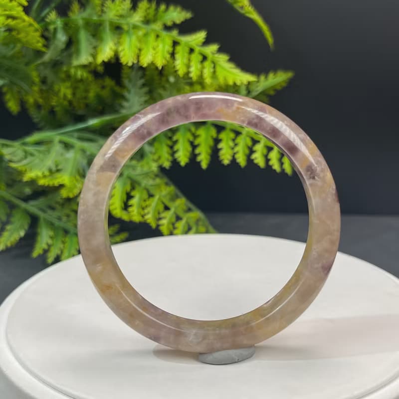 精品 羽毛極光23水晶手鐲 57+MM 冰透閃片星光 連接靈性 能量凈化