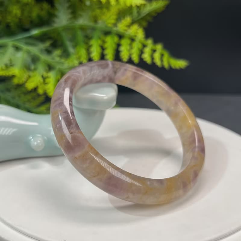 精品 羽毛極光23水晶手鐲 57+MM 冰透閃片星光 連接靈性 能量凈化