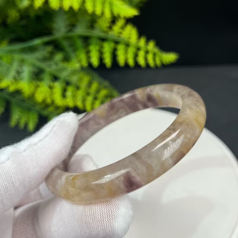 精品 羽毛極光23水晶手鐲 57+MM 冰透閃片星光 連接靈性 能量凈化