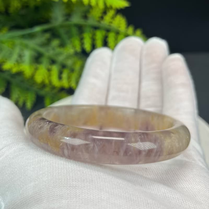 精品 羽毛極光23水晶手鐲 57+MM 冰透閃片星光 連接靈性 能量凈化