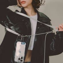 閃光系 | CRUSH - 鈦原色 * 銀色 金屬色 尼龍 傘繩 手機背帶